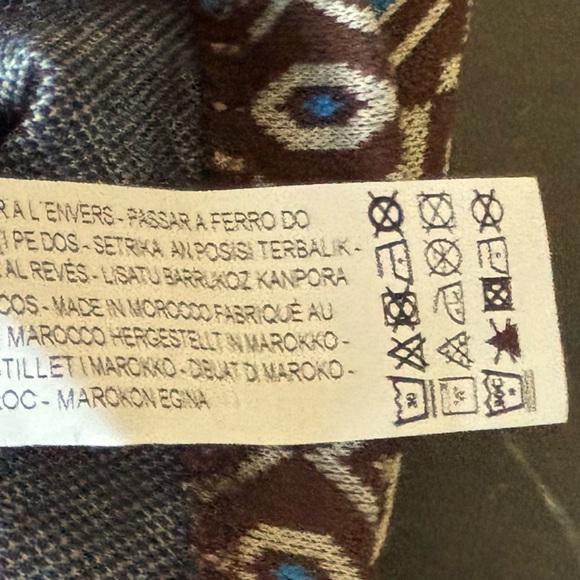 Zara Sz S Jaquard Brown Blue Geometric Mock Neck Belted Sweater Dress EUC - Picture 10 of 16